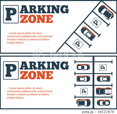 Parking zone flyers in minimalist style 38522878