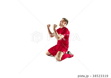Happiness football player after goal 38523319