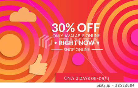 Modern template for social media banner. 38523684