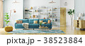 Interior of modern living room panorama 3d render 38523884