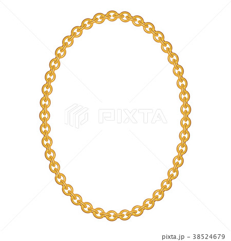 Gold Chain Jewelry on White Background. Vector 38524679