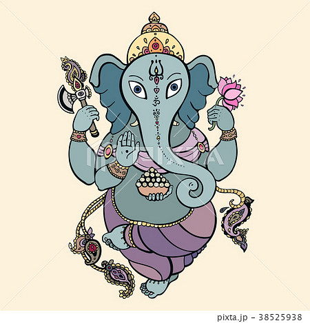 Ganapati Meditation in lotus pose Ganapati Meditation in lotus pose 38525938