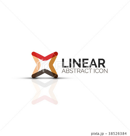 Abstract flower or star minimalistic linear icon 38526384
