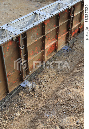 個人住宅の基礎工事 積水ハウス 撮影者自宅の増改築 の写真素材