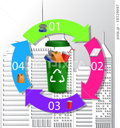 recycling bins illustration 38529097