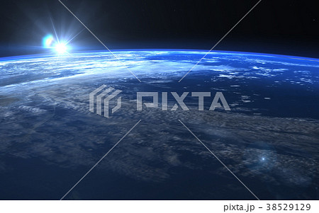 地球の日の出 perming 3DCGイラスト素材 地球の日の出 perming 3DCGイラスト素材 38529129