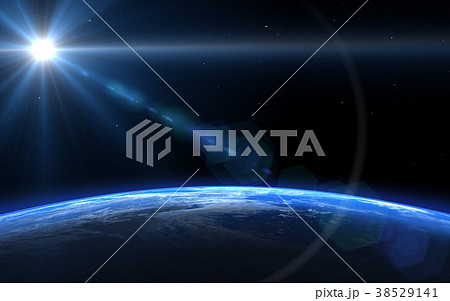 地球の日の出　perming 3DCGイラスト素材 38529141