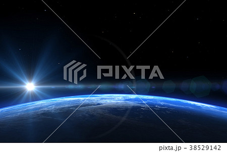 地球の日の出　perming 3DCGイラスト素材 38529142