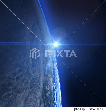 地球の日の出　perming 3DCGイラスト素材 38529144