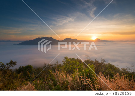 Mountain view from Phutok hill in Loei, Thailand Mountain view from Phutok hill in Loei, Thailand 38529159