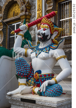 Thai literature giant statue in Grand Blue Temple Thai literature giant statue in Grand Blue Temple 38529192