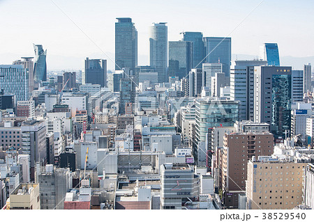 名古屋駅周辺ビル群の写真素材