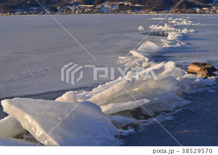 諏訪湖の神渡り 38529570