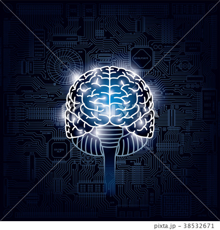 脳と集積回路のイメージ 38532671