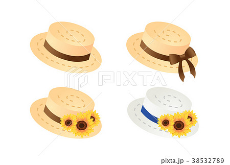 麦わら帽子のイラスト素材 38532789 Pixta