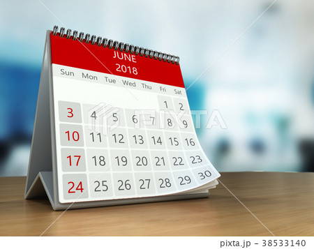 3d calendar on table 38533140