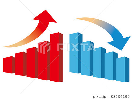 グラフ 赤青 アップダウン 二 38534196