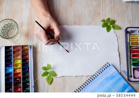 The process of creating an illustration by the The process of creating an illustration by the 38534444
