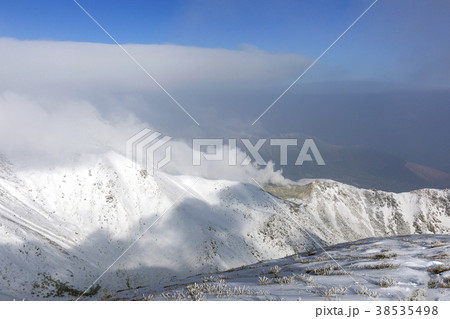 九重連山　くじゅう山　霧氷 38535498