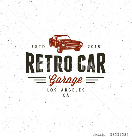 vintage muscle car garage logo. vector vintage muscle car garage logo. vector 38535582