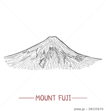 Mount Fuji in Hand Drawn Style 38535670