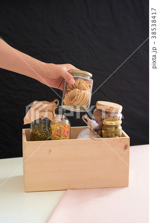 Food in a donation box for poor. 38538417