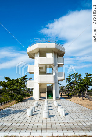 千葉県立富津公園 中の島展望台 千葉県富津市 17年1月撮影の写真素材