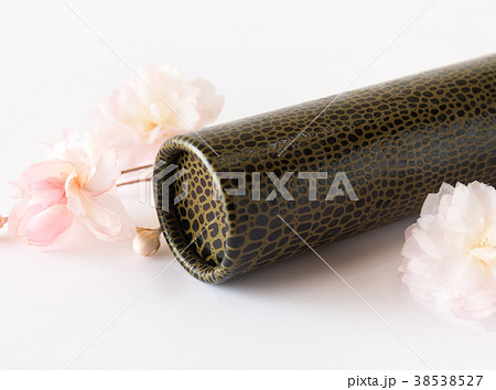 丸筒　卒業証書の筒　桜　卒業　卒園　卒業証書筒　ワニ柄丸筒　丸筒ワニ革 38538527