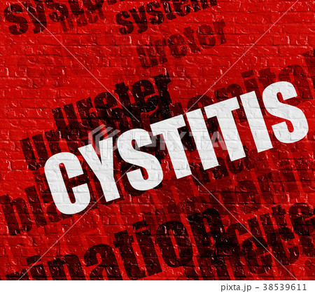 Modern health concept: Cystitis on the Red Brick 38539611