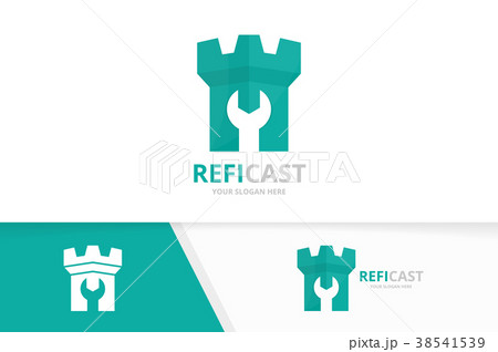 Vector castle logo combination. Tower and repair Vector castle logo combination. Tower and repair 38541539
