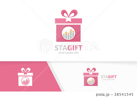 Vector graph and gift logo combination. Diagram 38541545