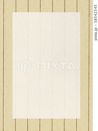 背景素材 簾と和紙 のイラスト素材