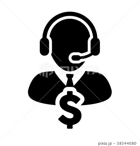 Service Icon Vector Financial Support Dollar Sign 38544080