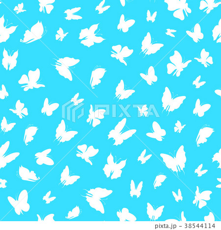 Silhouette Fly Flock Of Butterflies Seamless 38544114