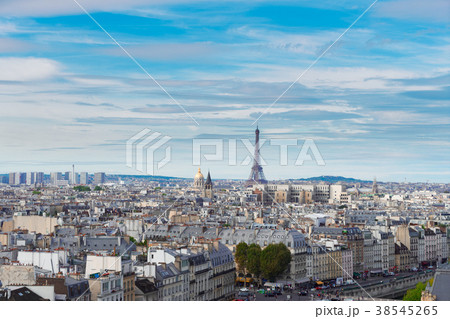 skyline of Paris with eiffel tower 38545265