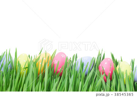 Easter eggs in grass 38545365