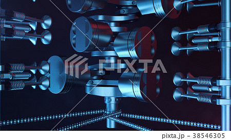 3d illustration of an internal combustion engine 3d illustration of an internal combustion engine 38546305