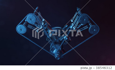 3d illustration of an internal combustion engine 38546312