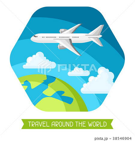 Travel illustration. Traveling background with 38546904