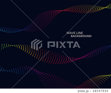 Elegant abstract spectrum rainbow gradient line 38547934