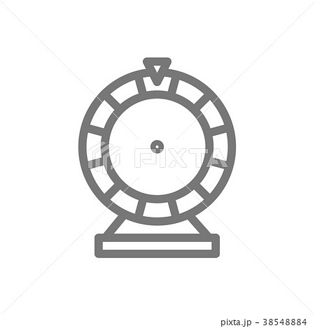 Simple wheel of fortune line icon. Symbol and sign 38548884