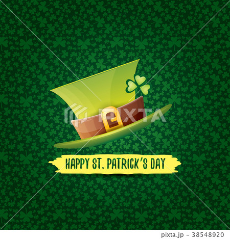 vector saint patricks day label with glossy hat 38548920