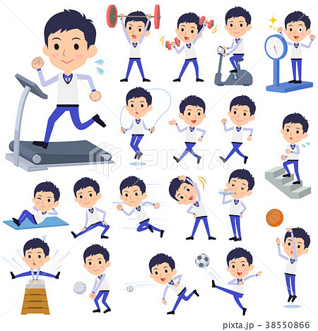 Store staff Blue uniform men_Sports & exercise Store staff Blue uniform men_Sports & exercise 38550866
