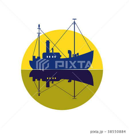 Fishing vessel icon 38550884