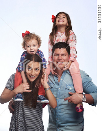 Happy hispanic family 38551559