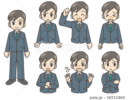 若いビジネスマン男性のポースバリエーション 若いビジネスマン男性のポースバリエーション 38552869