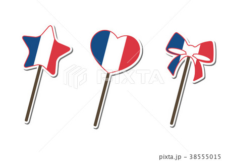 France flag pattern Lollipop candy collection 38555015