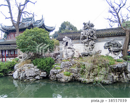 中国　上海市　豫園(よえん)　玉玲瓏の太湖石（たいこせき） 38557039