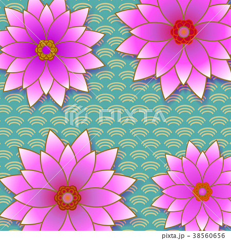 Floral trendy background with pink flower 38560656