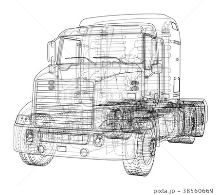 Concept truck. Vector rendering of 3d Concept truck. Vector rendering of 3d 38560669